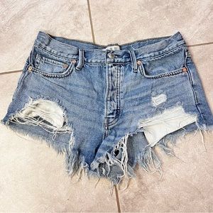 We the free good lovin vibrations denim shorts